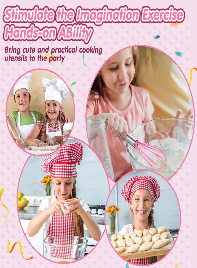 RoundFunny Valentines Day Gifts for Kids - 48 Pcs Valentines Day Baking Supplies with Kitchen Utensil, Pot Holders, Spatula, Rolling Pin, Whisk for kids Classroom School Exchange Party Favors - Image 5